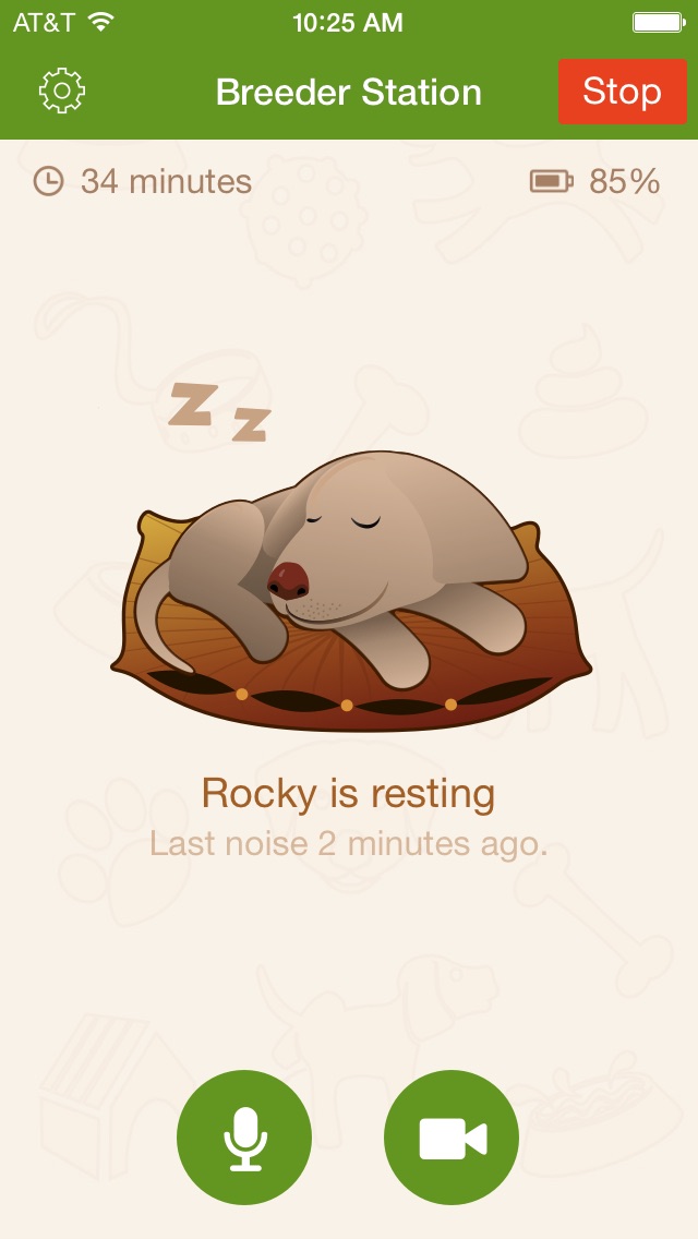 Dog Monitor Pet monitoring app for iPhone, iPad, Android and Mac